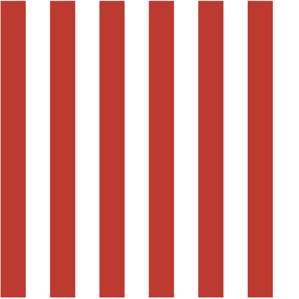 Striped Panel Grid — Cherry Red & White