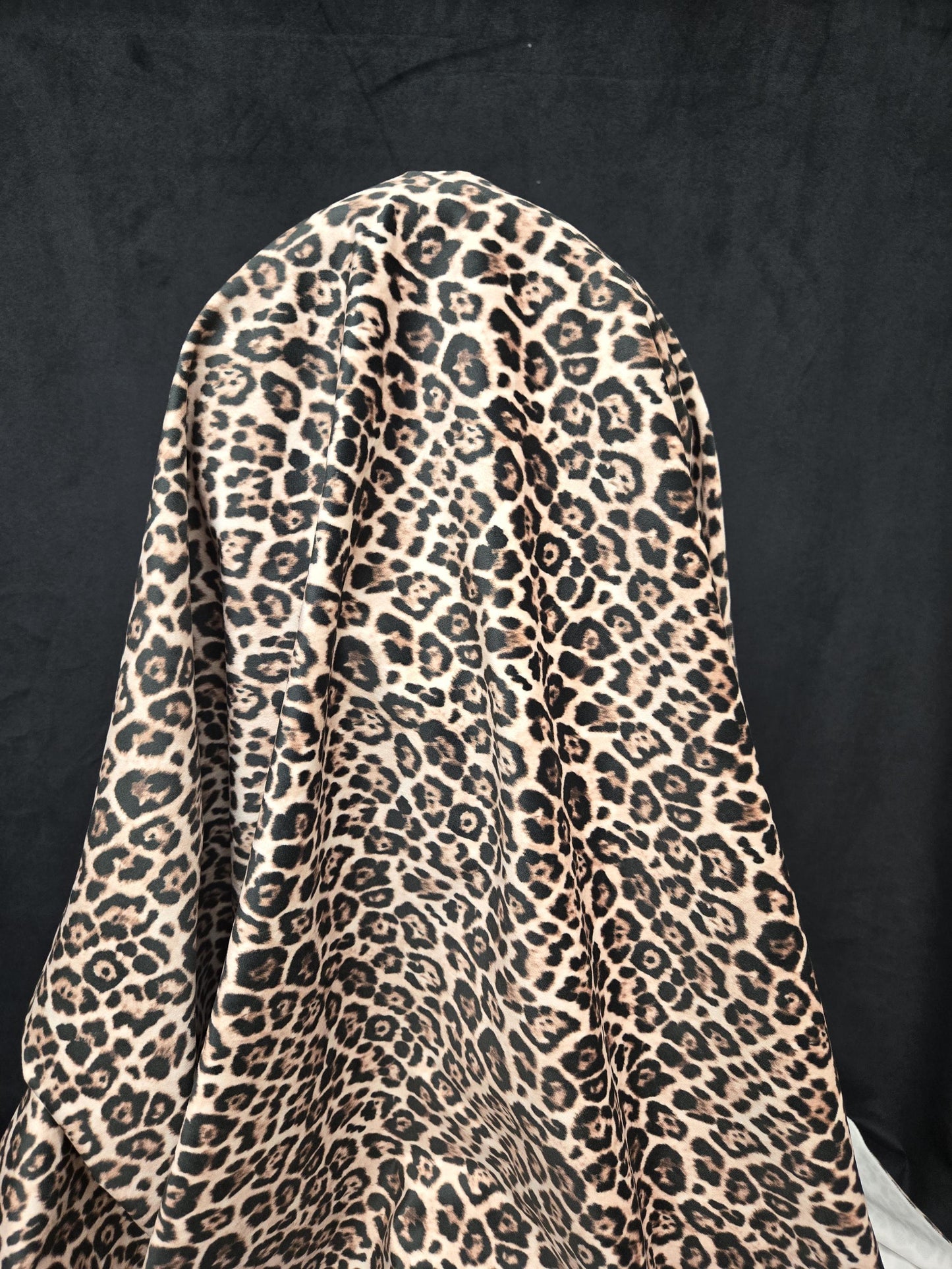 Black & Yellow Leopard Print Fabric – Bold Animal Print for Clothing, Curtains, Upholstery and DIY Crafts
