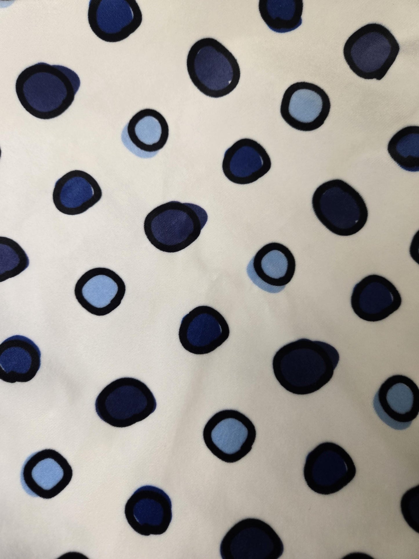 Blue Polka Dot Fabric – Light and Dark Blue Spots for Drapery, Pillows, Tablecloths, and Upholstery