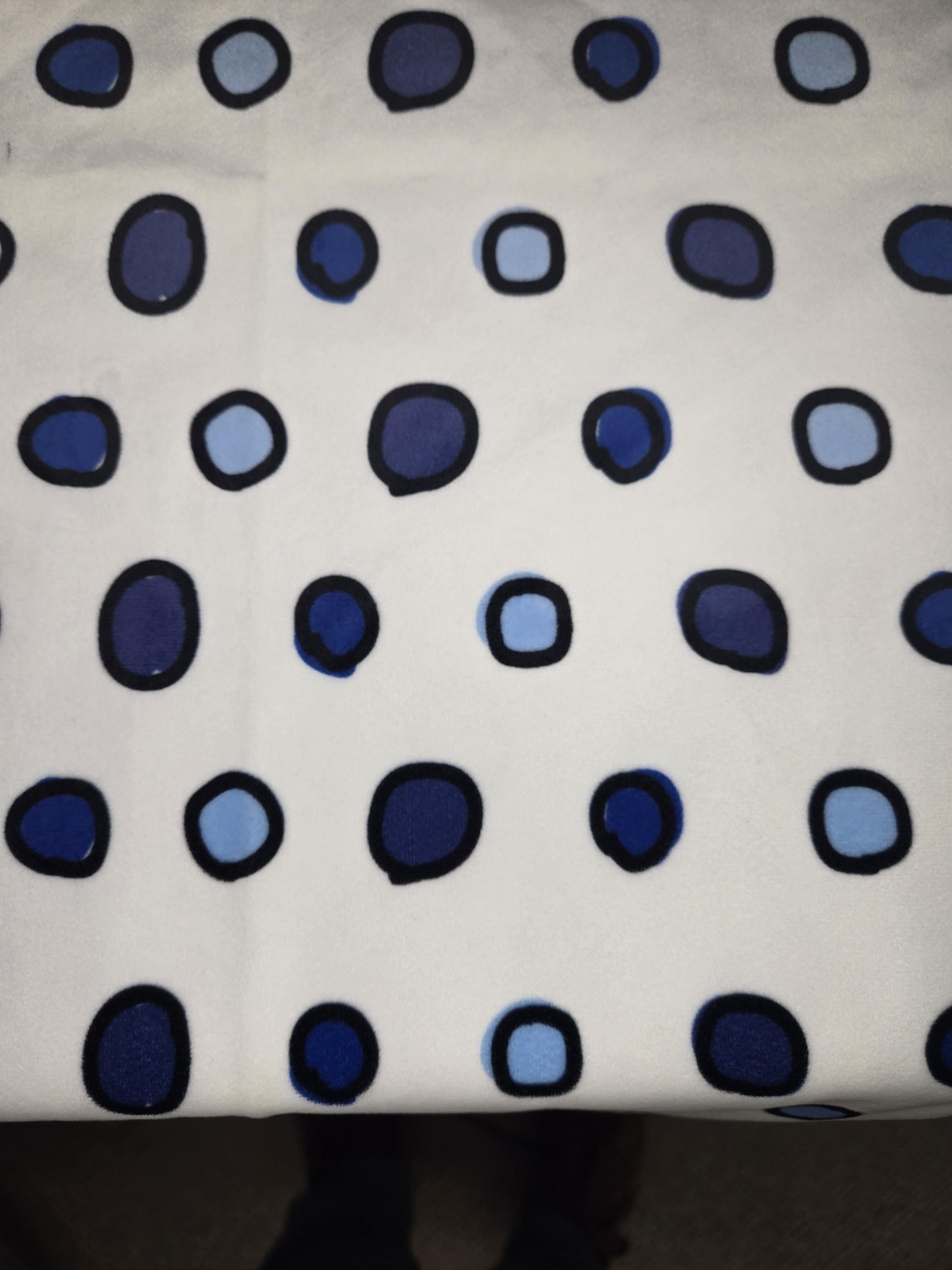 Blue Polka Dot Fabric – Light and Dark Blue Spots for Drapery, Pillows, Tablecloths, and Upholstery