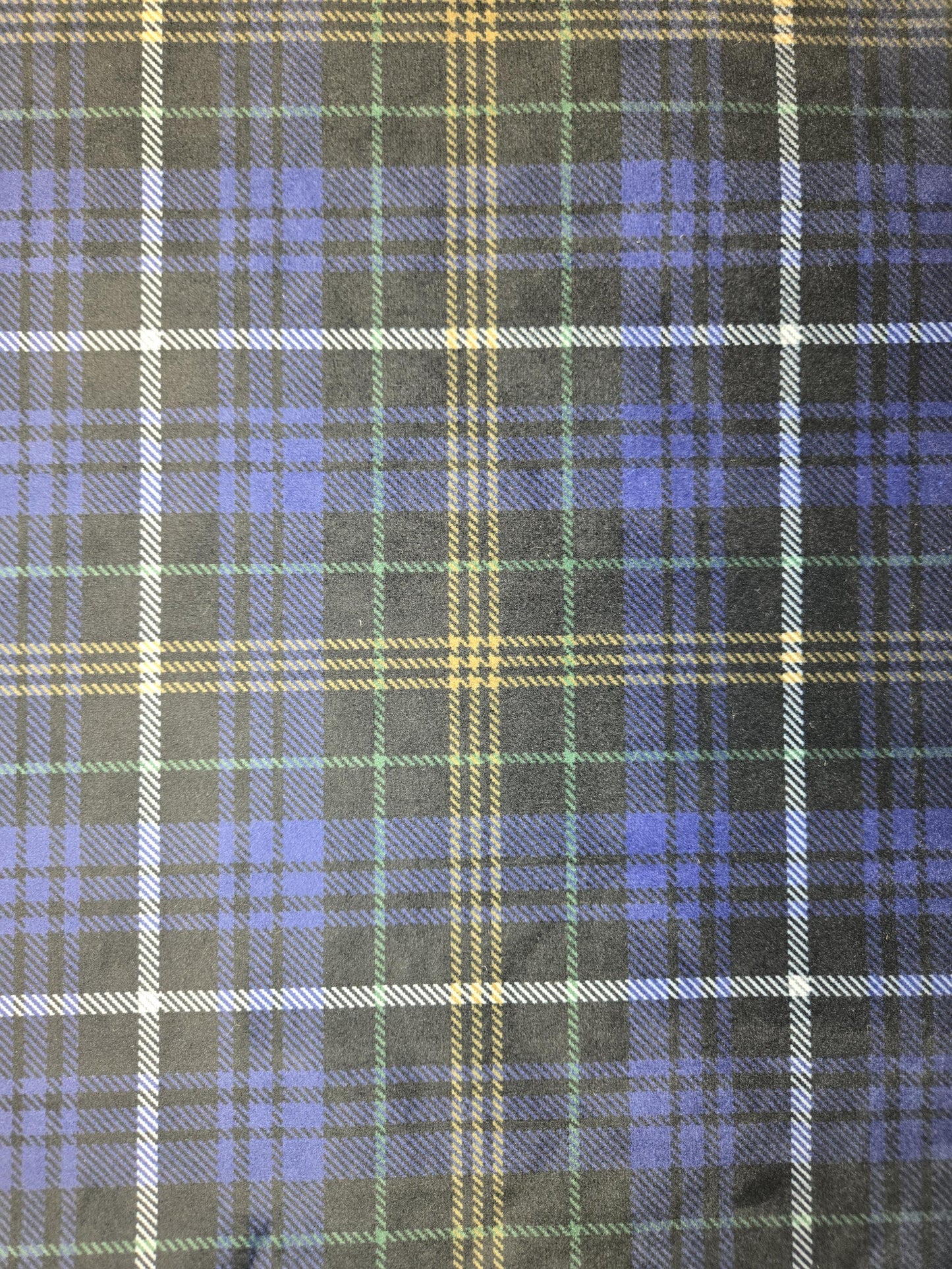 Vintage Blue, Black, Green, and Yellow Plaid Fabric – Ideal for Drapery, Upholstery, Pillows, and Tablecloths