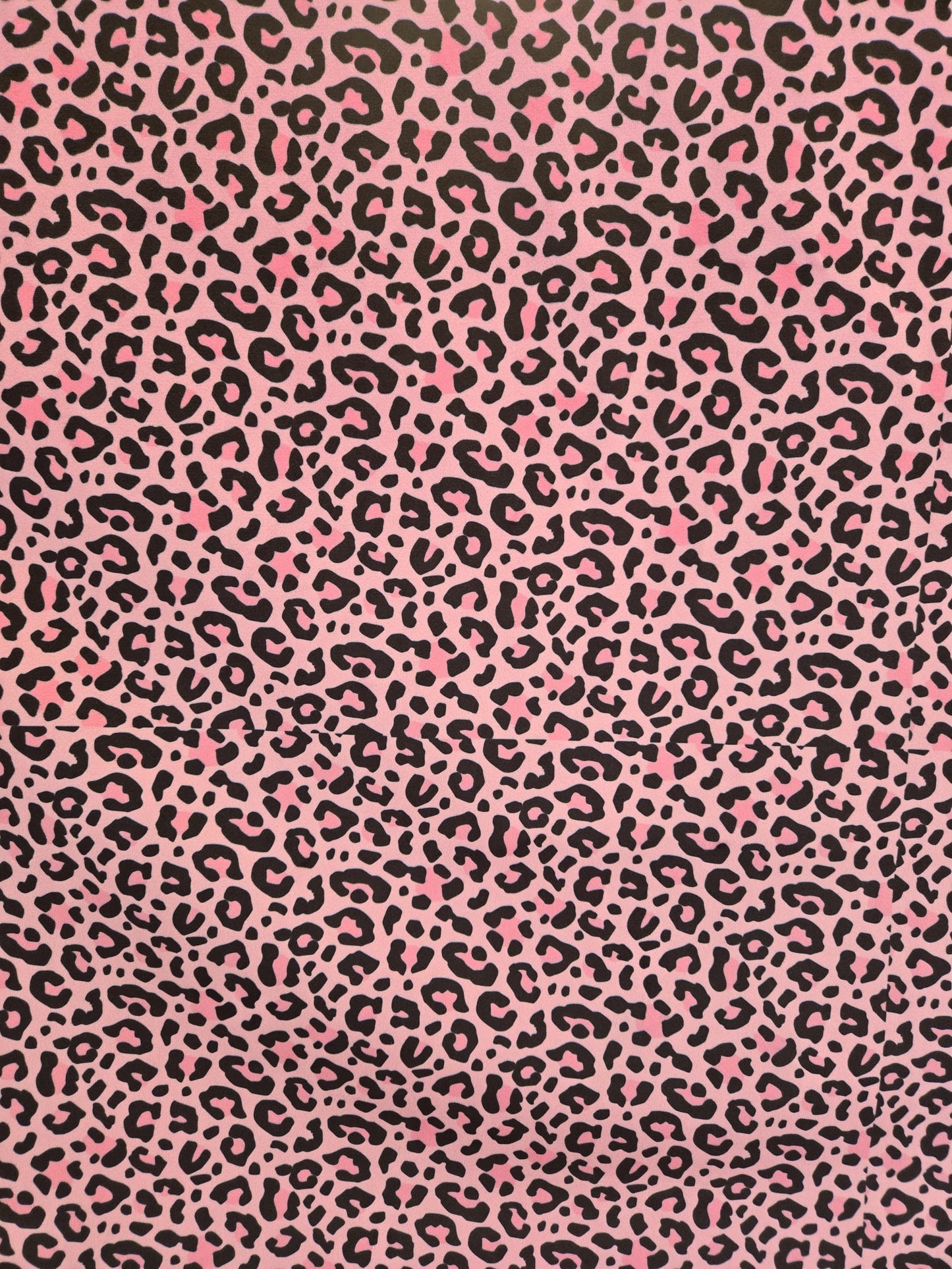 Pink & Black Leopard Print Fabric – Bold Animal Print for Pillows, Curtains, Upholstery or DIY Projects