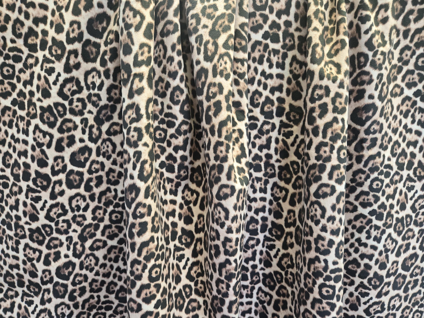 Black & Yellow Leopard Print Fabric – Bold Animal Print for Clothing, Curtains, Upholstery and DIY Crafts