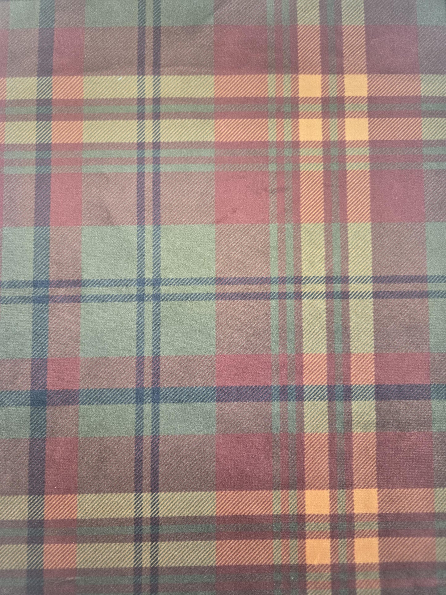 Red, Green, Yellow, and Navy Plaid Fabric – Vintage Tartan for Clothing, Curtains, Upholstery & DIY Crafts