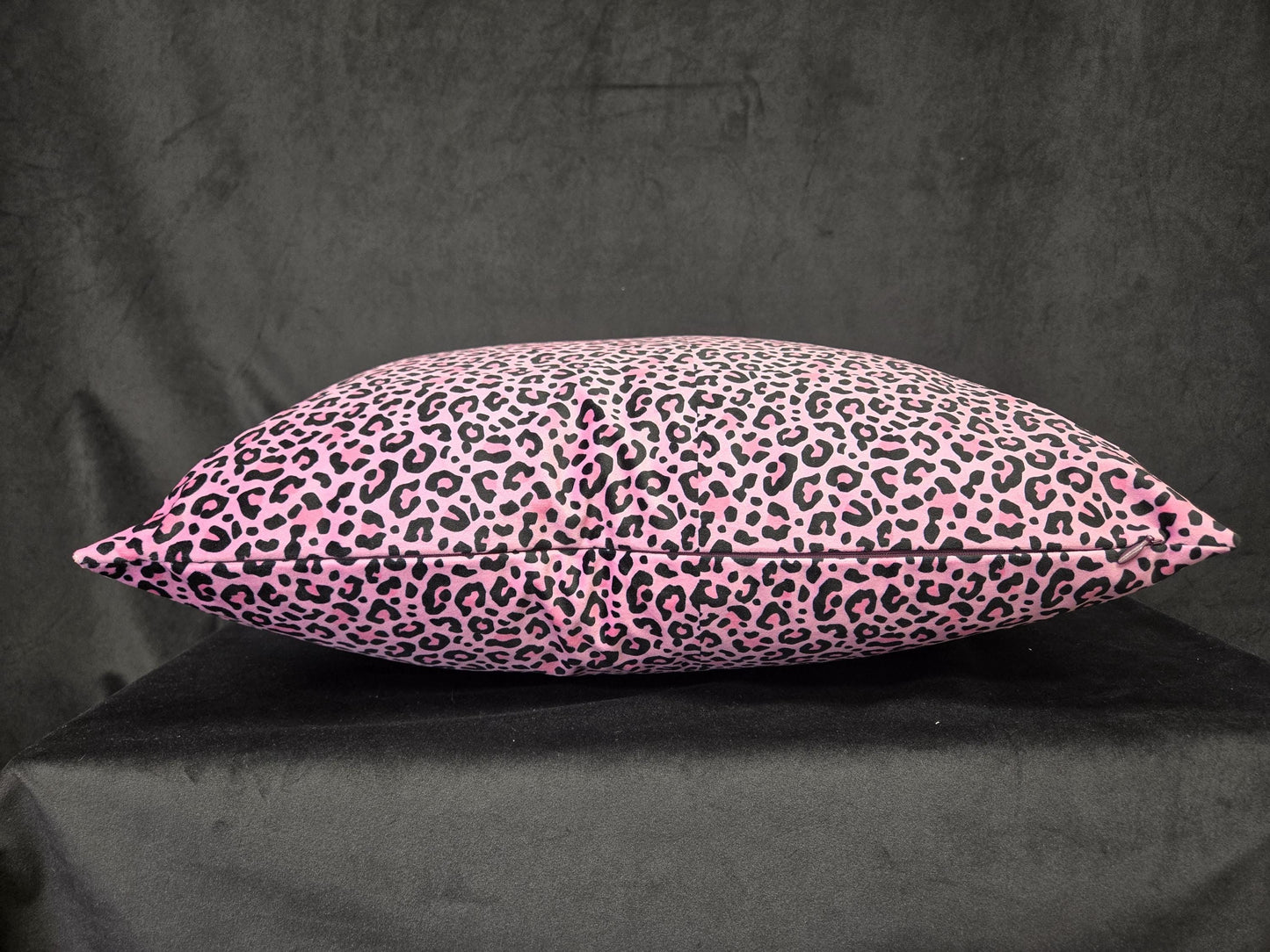Plush Velvet Pink and Black Pillow β Elegant Decorative Throw Pillow for Sofa, Bed, or Couch