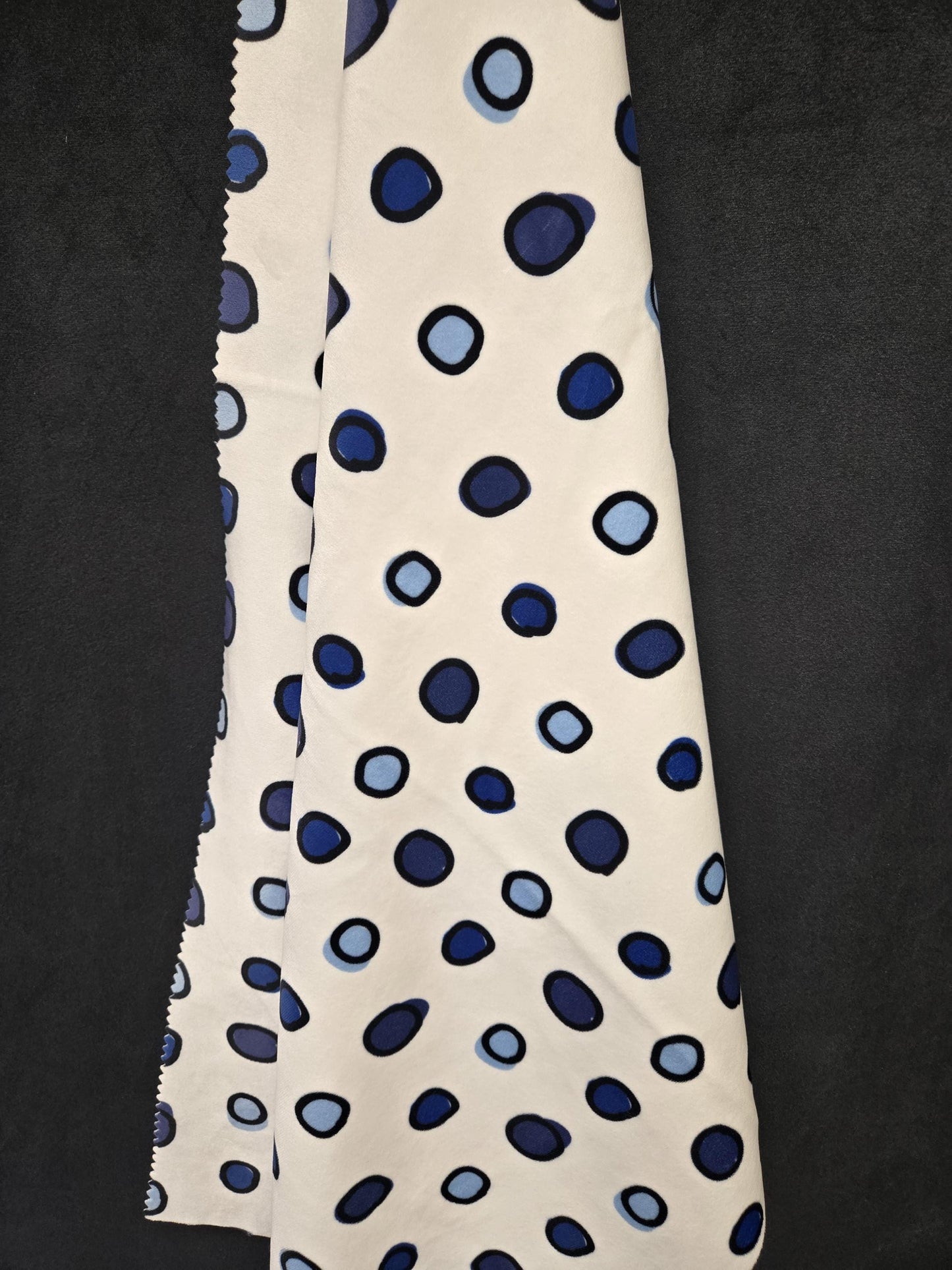 Blue Polka Dot Fabric – Light and Dark Blue Spots for Drapery, Pillows, Tablecloths, and Upholstery