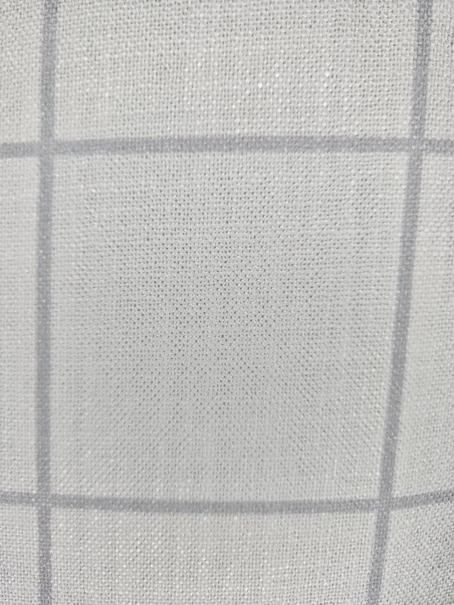 Stripe Fabric – White with Subtle Grey Box Pattern (58" Width)