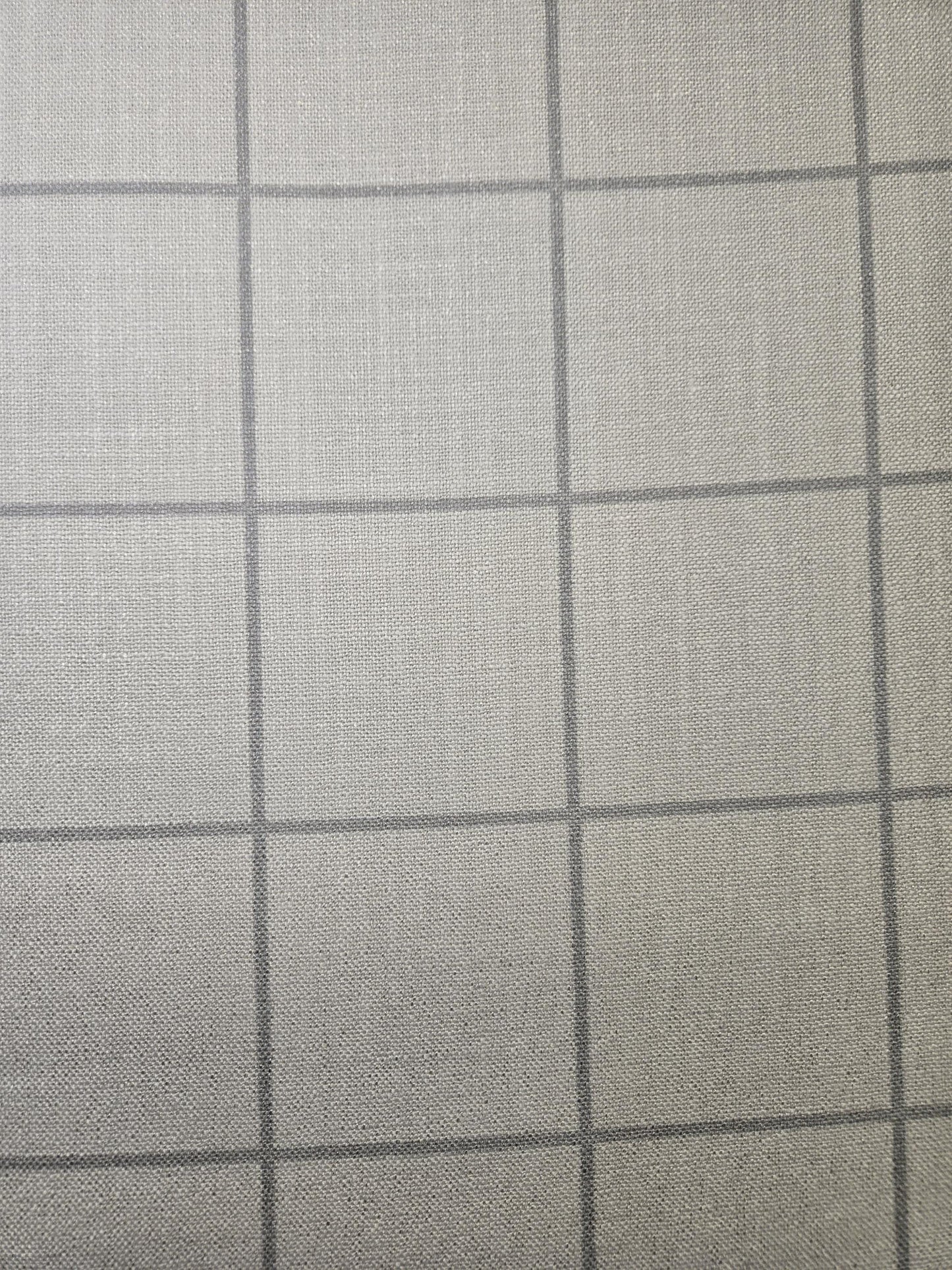 Stripe Fabric – White with Subtle Grey Box Pattern (58" Width)