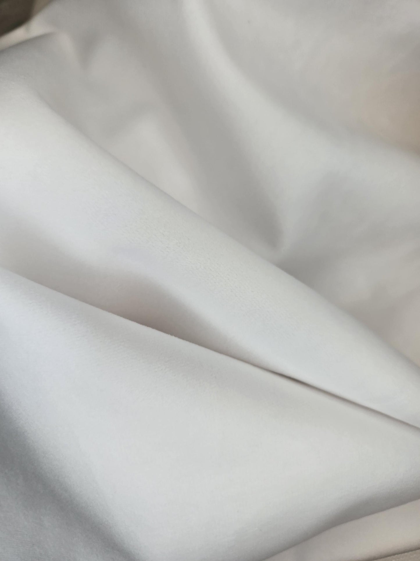 White Velvet Flame-Proof Fabric β Luxurious, Durable & Soft
