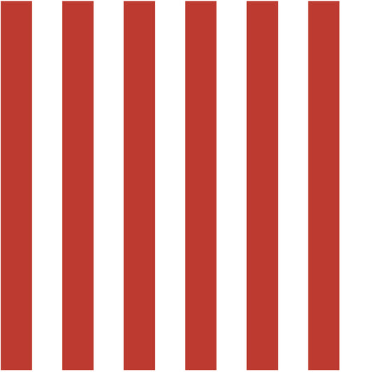 Striped Panel Grid — Cherry Red & White