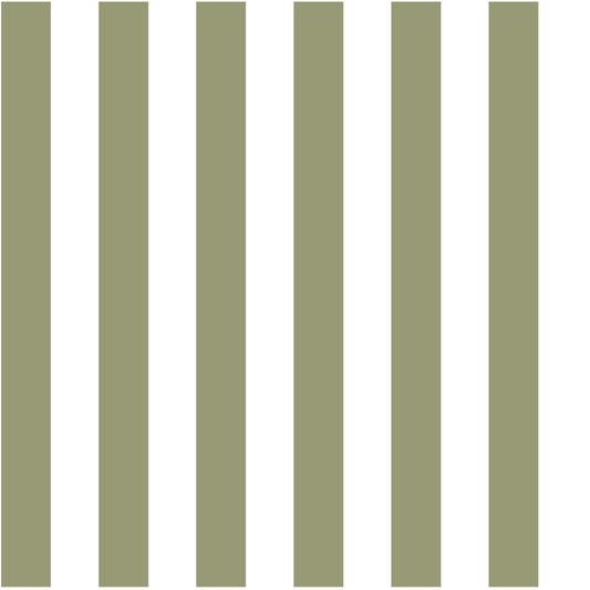 Striped Panel Grid — Olive Green & White