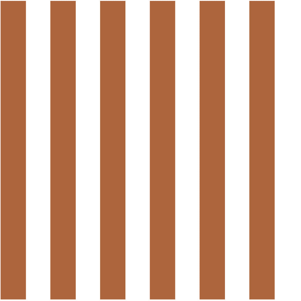 Striped Panel Grid — Rusted Red & White