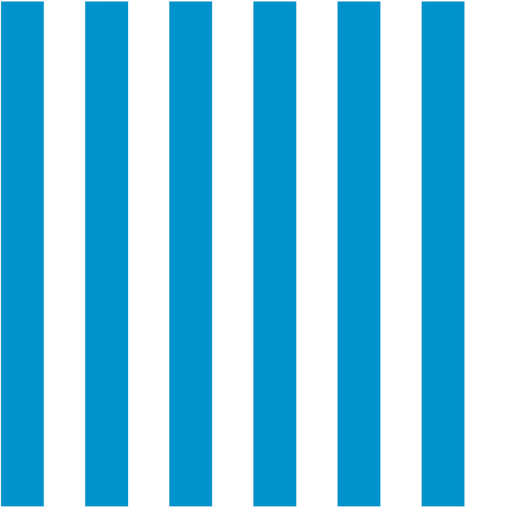 Striped Panel Grid — Sea Blue & White