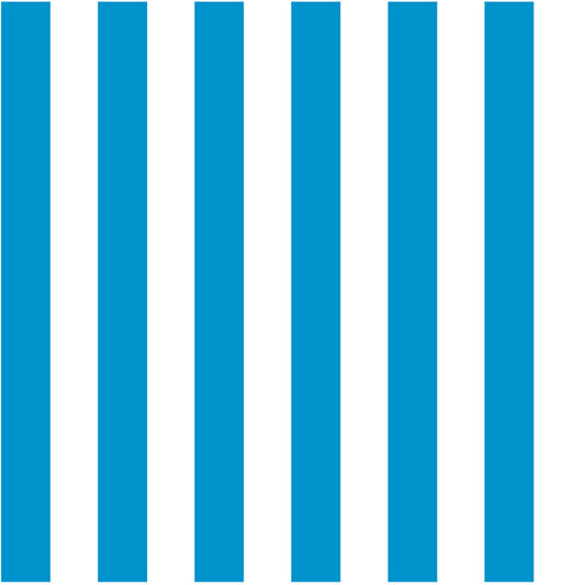 Striped Panel Grid — Sea Blue & White