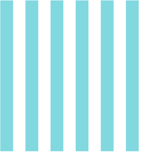 Striped Panel Grid — Turquoise & White