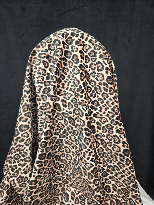 Black & Yellow Leopard Print Fabric – Bold Animal Print for Clothing, Curtains, Upholstery and DIY Crafts
