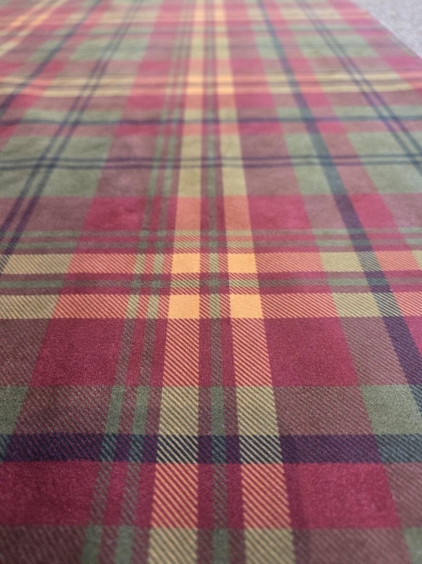 Red, Green, Yellow, and Navy Plaid Fabric – Vintage Tartan for Clothing, Curtains, Upholstery & DIY Crafts