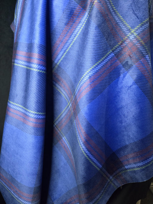 Plaid Fabric – Purple, Light Blue, Red and Yellow Stripe - Vintage Tartan for Clothing, Curtains, Upholstery & DIY Projects