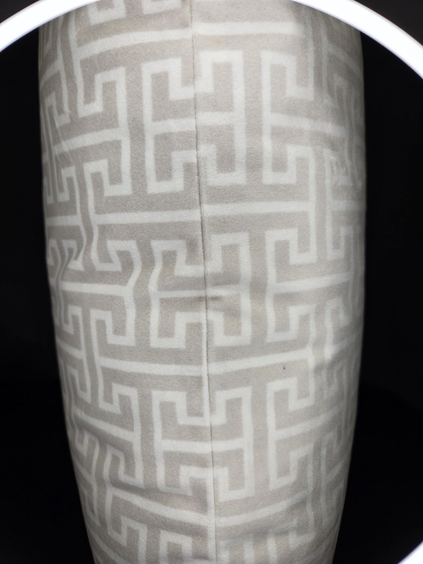 Turnkey Beige and White Pillow – Minimalist Modern Decorative Throw Pillow for Sofa, Bed, or Couch