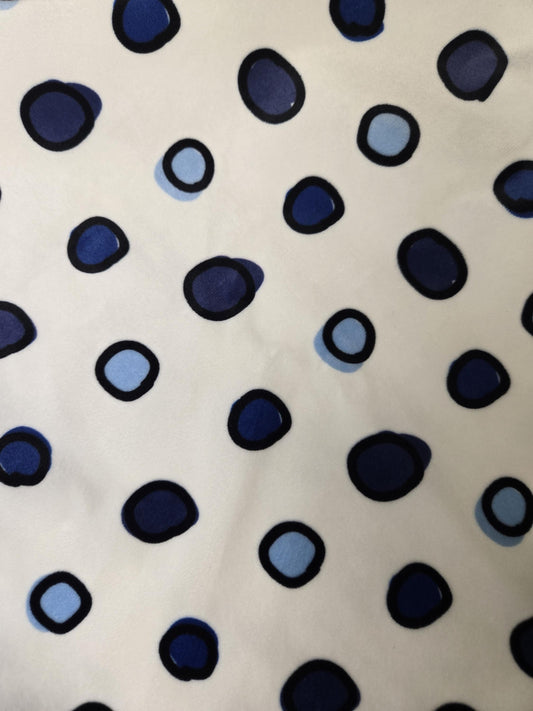 Blue Polka Dot Fabric – Light and Dark Blue Spots for Drapery, Pillows, Tablecloths, and Upholstery