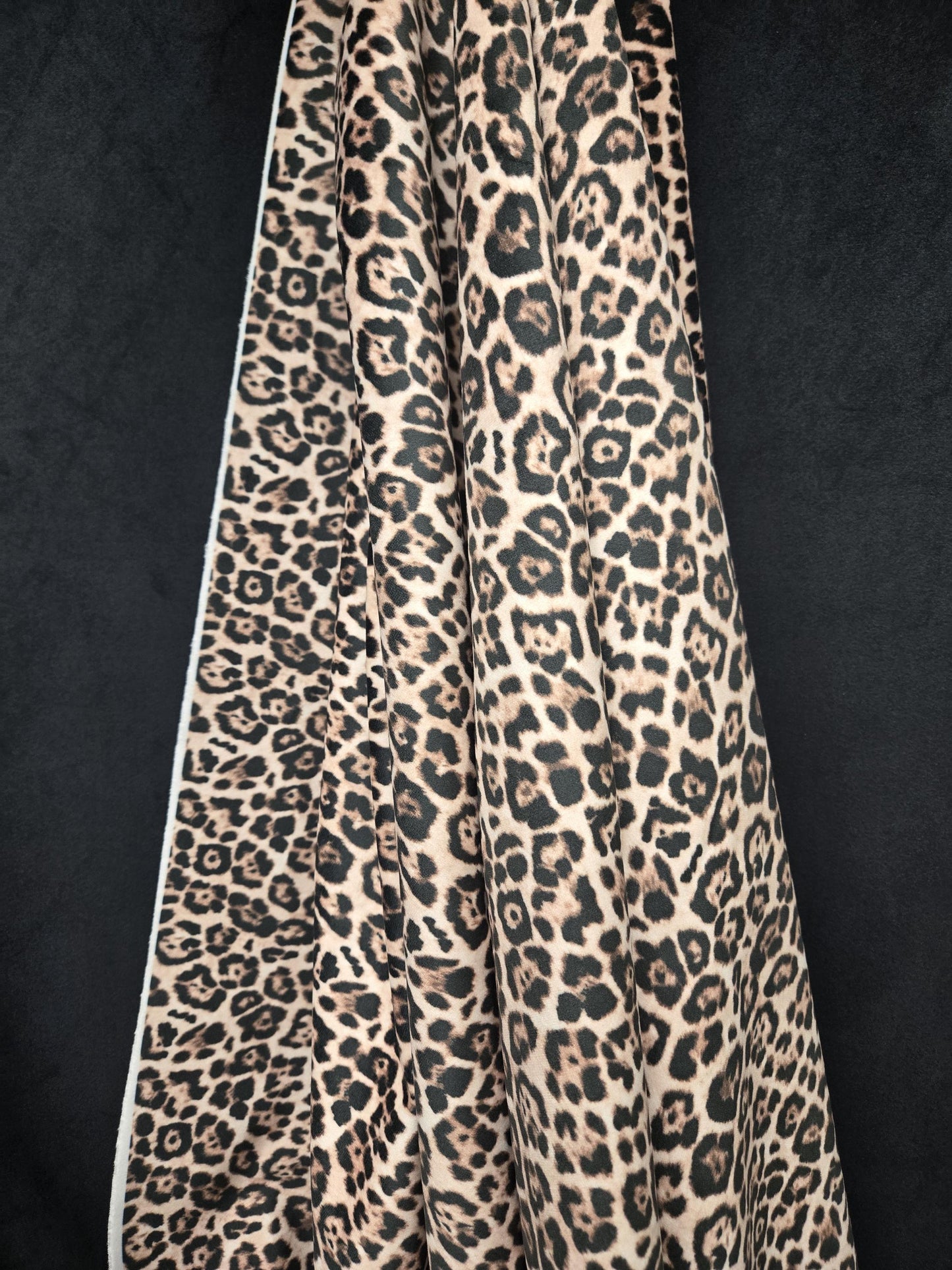 Black & Yellow Leopard Print Fabric – Bold Animal Print for Clothing, Curtains, Upholstery and DIY Crafts