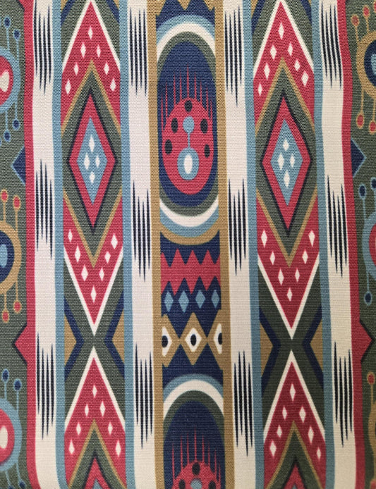 Native American-Inspired Fabric – Tribal Patterns on Plush Velvet for Drapery, Pillows, Upholstery, and Tablecloths