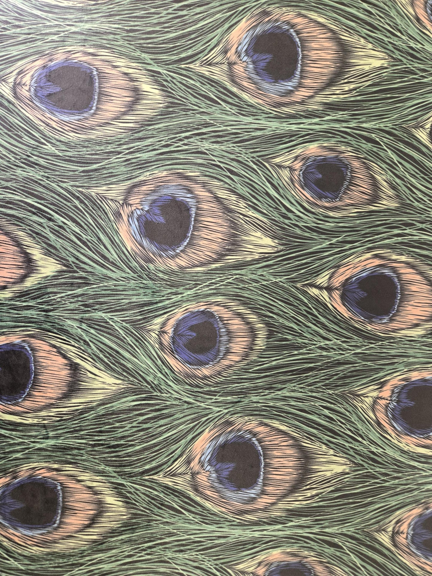 Realistic Peacock Print Fabric | Perfect for Upholstery, Curtains, Pillows & More!