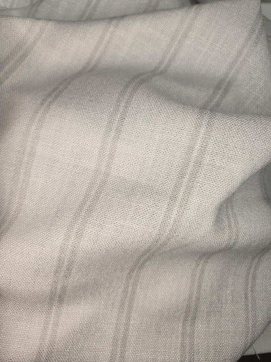 Striped Linen Look Fabric – Classic Neutral Stripes for Upholstery, Drapery & Home Decor