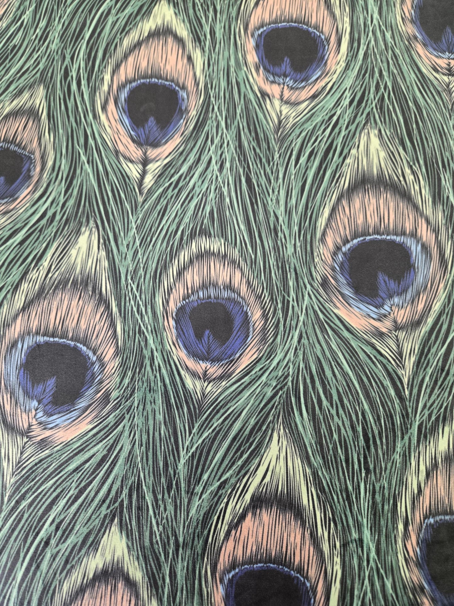 Realistic Peacock Print Fabric | Perfect for Upholstery, Curtains, Pillows & More!