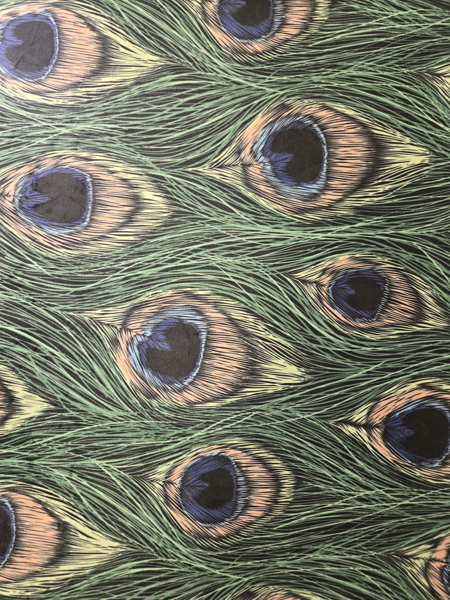 Realistic Peacock Print Fabric | Perfect for Upholstery, Curtains, Pillows & More!
