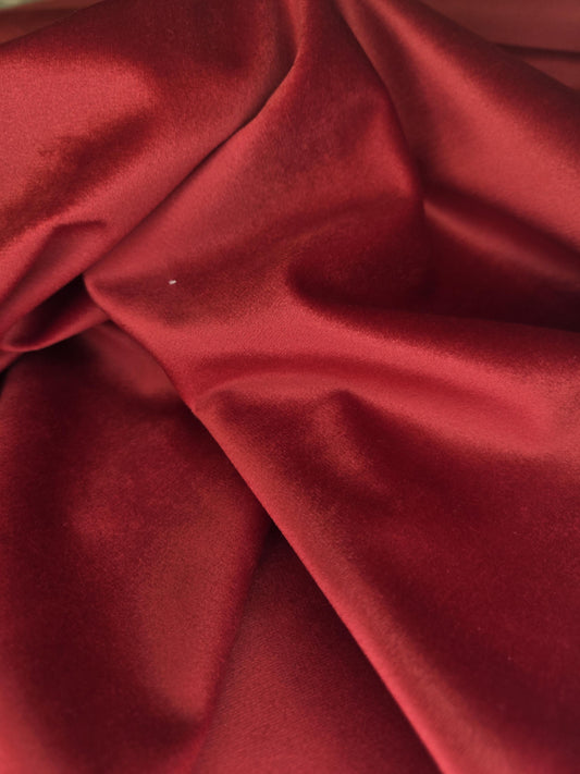 Red Velvet Fabric – Bold, Durable & Luxurious - Flame-Proof, Pillows, Upholstery and curtains