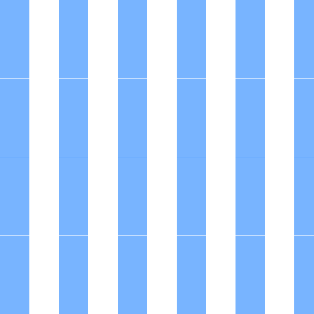 Striped Panel Grid — Sky Blue/White/Sky Blue