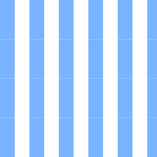 Striped Panel Grid — Sky Blue/White/Sky Blue